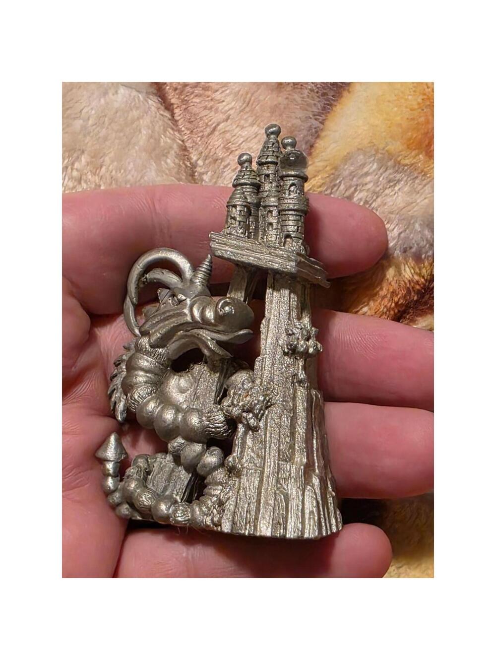 Vtg Spoontiques HMR812 Figurine Fantasy Medieval Dragon Castle Gothic Decor